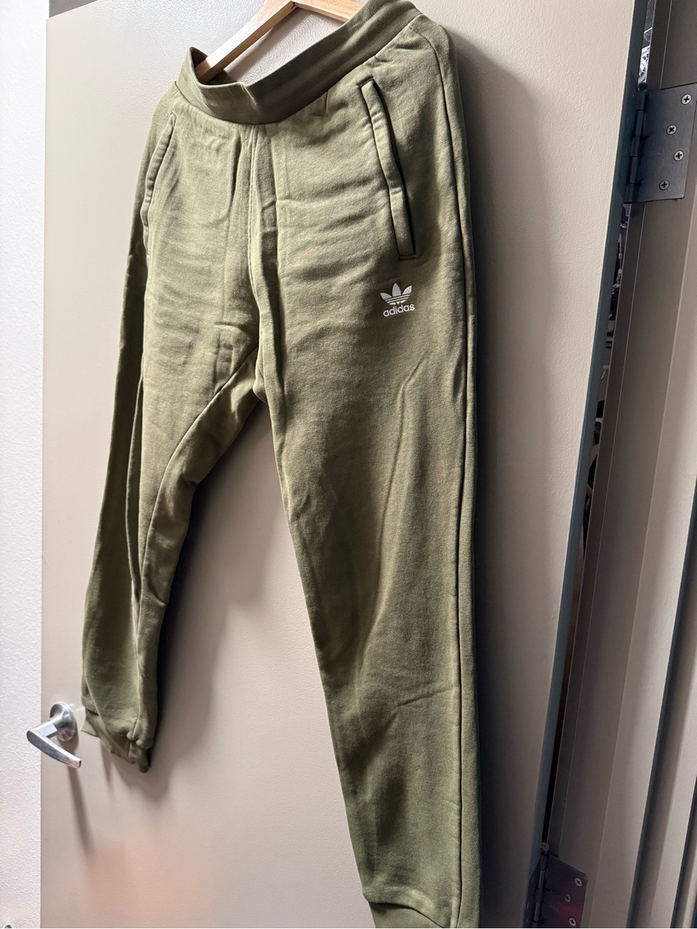 adidas Olive Trefoil Youth Joggers